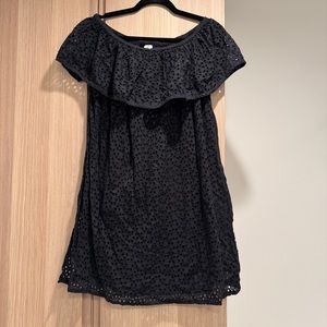 Echo Black Eyelet Bathing Suit Cover up - L